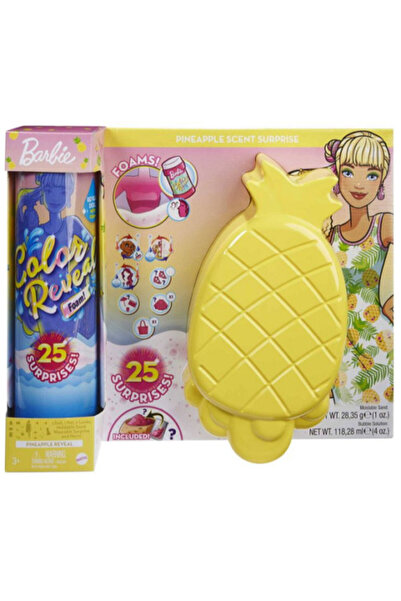 Barbie Set Papusa Color Reveal Foam cu Tematica Ananas