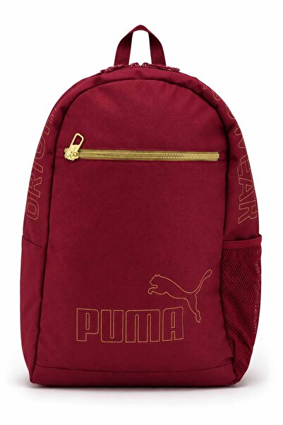 Puma Unisex Sırt Çantası Bordo Günlük Okul Spor Seyahat Laptop Bölmeli Çok Amaçlı Backpack