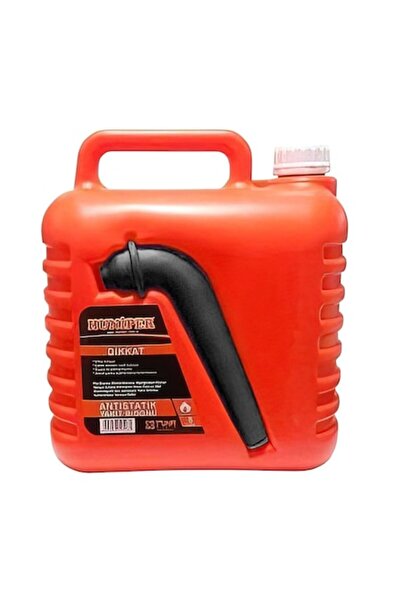 flores Bidon de combustibil din plastic cu pâlnie, roșu, 5 litri