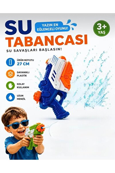 Tıfıl Toys 27 cm Pompalı Büyük Su Tabancası - 600 ml Su Kapasiteli Geniş Hazn...