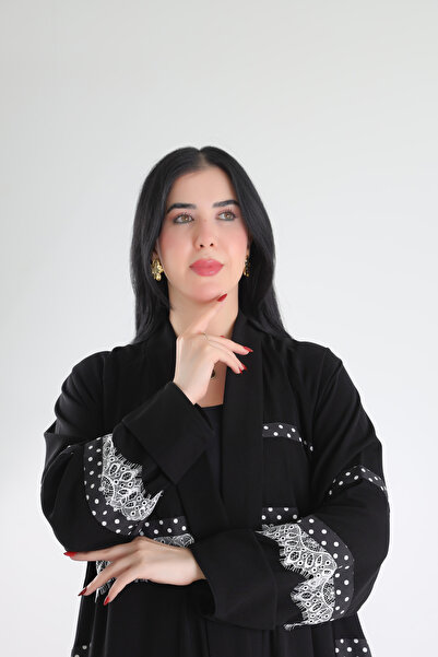 YOU ABAYA عباية رين قماش كريب ملكي قصة تريبل كلوش | اسود