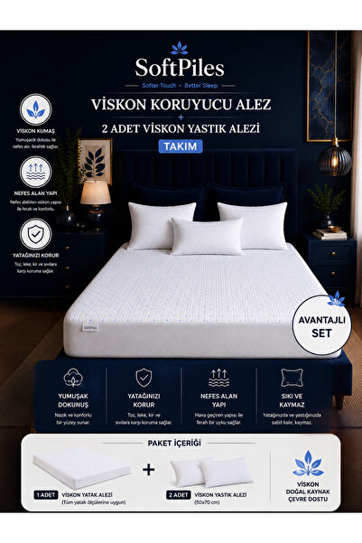 Imperial Viskon Yatak & Yastık Koruyucu Alez Seti | Sessiz & Sıvı Geçirmez