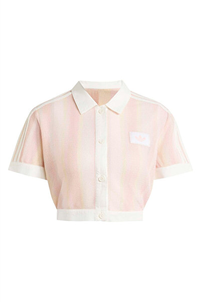 adidas تي شيرت بولو نسائي متعدد الألوان CROPPED POLO KY8140