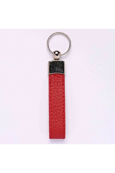 GARDENAUTO Leather Handle Keychain Red-metal