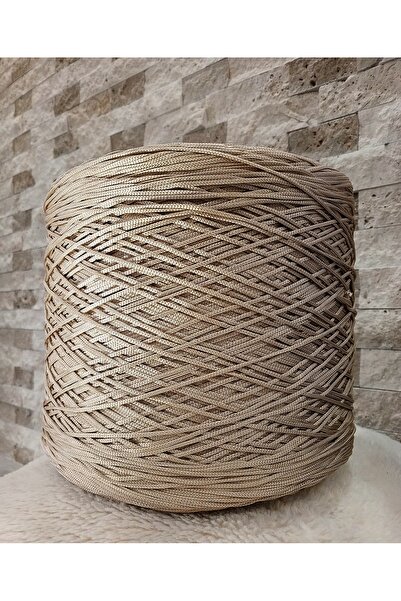 UMRA collection Makrome Polyester 100-120gr (3mm) Renk Ton-Champagne Gold-(70...