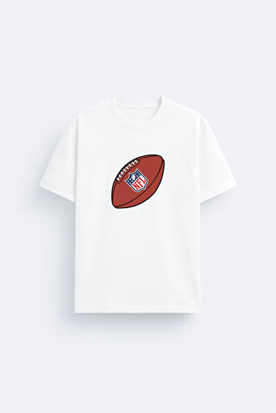 cesita Nfl American Football Printed Cotton White T-Shirt T-Shirt
