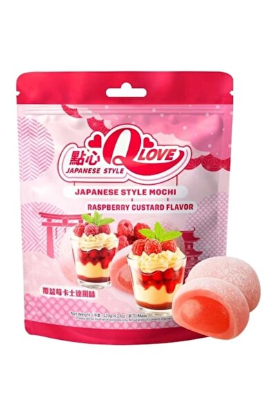 QBrand Q brand traditional Mochi with raspberry flavor, 120g