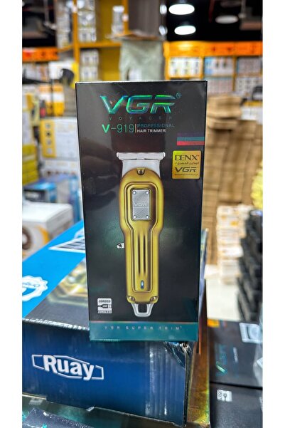 VGR ماكينة تشذيب وحلاقة الشعر الاحترافية V-919 باللون الذهبي