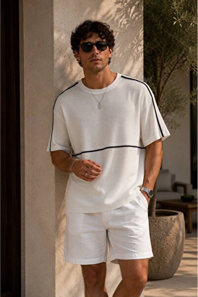 İLKCET MODA Men's Premium Oversize Crew Neck T-Shirt