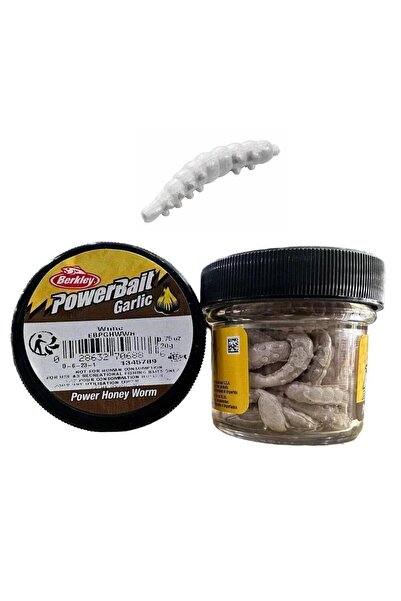 BERKLEY Powerbait Power Honey Worm White Silikon Solucan Garlic 2.5cm (55 adet)