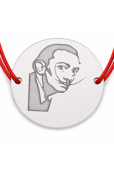 Simoshop Brățară argint 925 cu artist excentric, șnur reglabil