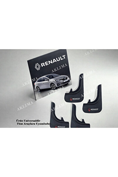 RENAULT LOGOLU UNİVERSAL OTO ÇAMURLUK PAÇALIK 4'LÜ SET ARAÇ ÇAMURLUK KORUYUCU