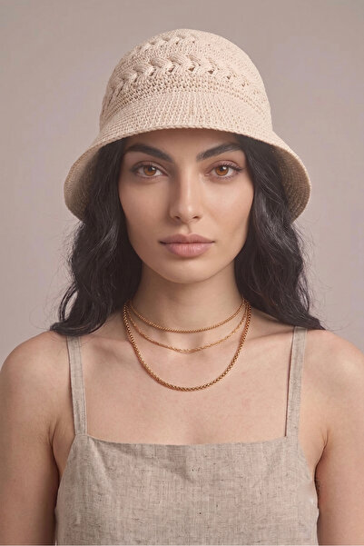 Mollycrush Women's Summer Beach Hat Natural Cream Color Bucket |   Sunscreen ...