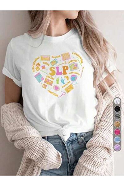 4CR تي شيرت نسائي بتصميم رسومي، قميص رياضي كاجوال، تي شيرت برقبة دائرية، SLP،...