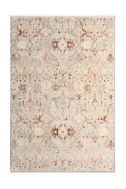 Halımax Crea Panama PN02K Vintage Krem Etnik Desenli Dekoratif Modern Salon O...