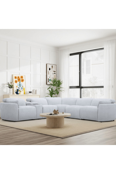 Roots Furniture كرسي سيكوينس رمادي بدون ذراعين