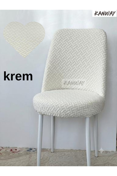 kanway Jakarlı tuğla desen oval sandalye kılıfı. Likralı, esnek, yıkanabilir,...