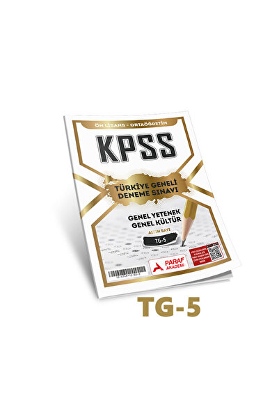 Paraf Akademi KPSS ÖN LİSANS GENEL YETENEK GENEL KÜLTÜR TÜRKİYE GENELİ DENEME...