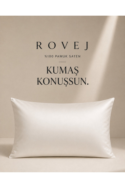 Saç ve Cilt Dostu %100 Pamuk Saten Yastık Kılıfı 50x70 Zarf Kapanışlı