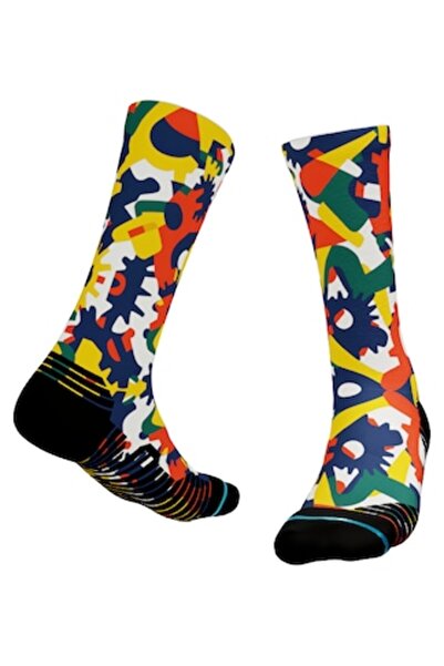 OEM Colorful Abstract Socks 16 38-43 EU