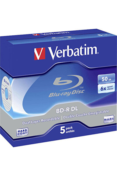 Verbatim Εγγράψιμο BD-R 6x Διπλής Στρώσης 50GB 5 τεμάχια Κωδικός: 43748