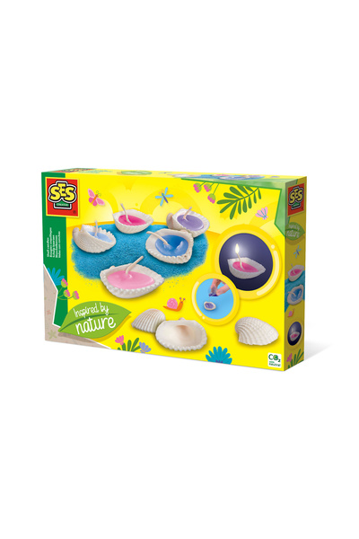 SES Creative Δημιουργικό σετ κεριών από κοχύλια, SES Creative, 6 ετών+, Πολύχ...