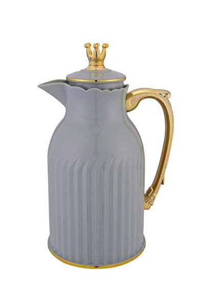 Gazella Tea/Coffee Flask With Golden Handle 1 Liter Grey/Gold