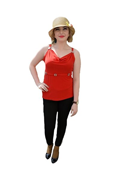 OEM Top fashion, culoare rosie, model casual-elegant, masura mare