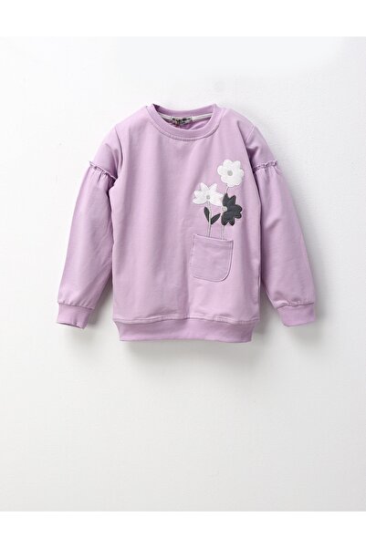 MiniKids Bluzita floricele Tina fetite, mov