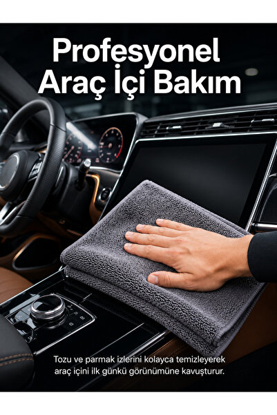 Lisinya Professional Microfiber Car Drying Cloth, Non-Scratch, Non-Marking Au...