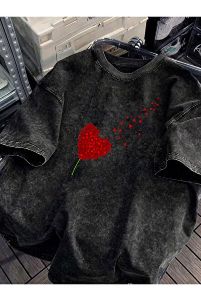 Pink Sky Unisex Oversize Vintage Washed Street Style Street Fashion Cotton Co...