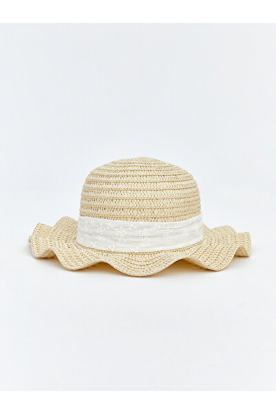 LC Waikiki Trendlucky Girl's Straw Fedora Hat with a Difference