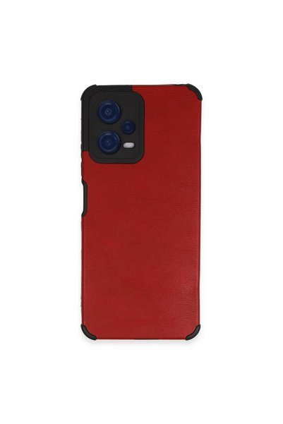 TheGencoo حافظة Xiaomi Redmi Note 12 5g حافظة جلدية من السيليكون - أحمر