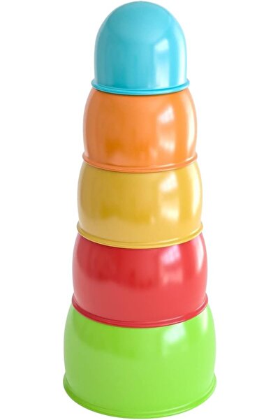 BAYBEE Baby Stacking Cups Set with 5 Pieces Colorful Nesting Bowls Educationa...