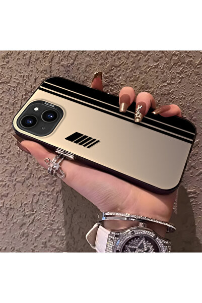 PATTERNOVA iPhone 15 Uyumlu Yüksek kaliteli yarış çizgili düz baskılı kılıf, ...