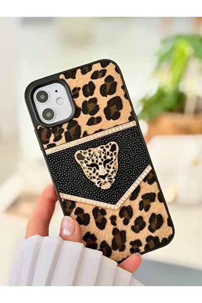 Go Aksesuar Iphone 11 Uyumlu ELMAS Tasarımlı Kaplan Taşlı Işıltılı Parlak Pırlanta Silikon Kılıf