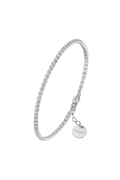 Burker Armband Damen Ava Petite Silber mit weißen Zirkonia-Kristallen