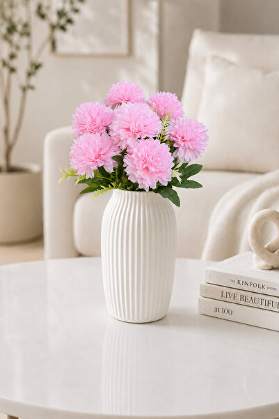 MD Aspiz Flowers Artificial Flower 7-Piece Luxury Pink Chrysanthemum Bunch 42...