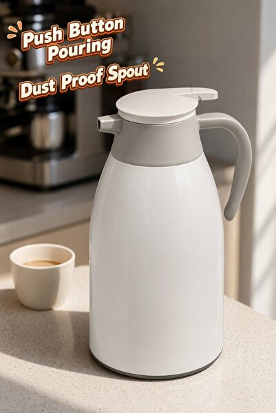 Generic 1Pc Glass Liner Vacuum Thermos Flask 1000Ml Heat Retention Wide Mouth...