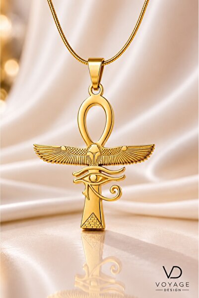 voyageaccessory Stainless Steel Living Key Ankh Pendant with Different Color ...