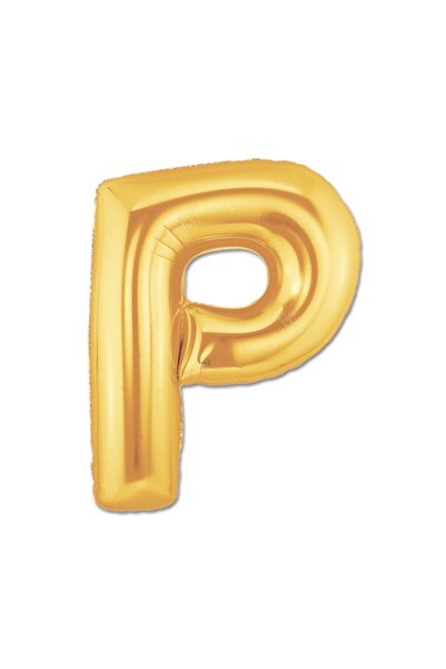 FTA TİCARET Gold Foil Letter P Balloon 1 Meter