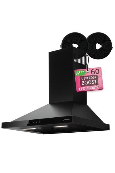 Turbionaire Maeve 60 TMVW60B απορροφητήρας τοίχου, Μοτέρ χωρίς ψήκτρες 450 mc...
