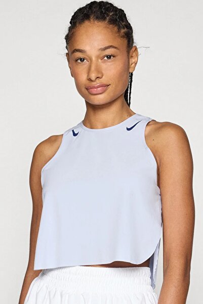 Nike AeroSwift Dri Fit ADV Crop Womens Slim Fit Tank Kadın Pileli Crop Antrem...