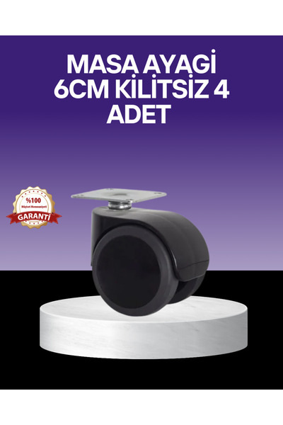 ALFA AKSESUAR 03 Multi-Purpose Lockless Table Leg Wheel 6 cm