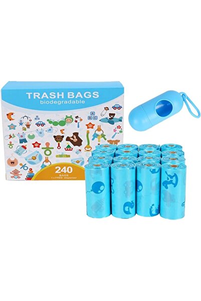RWRW 240 pcs Diaper Disposal Bag, Unscented Diaper Bags Disposable, Biodegrad...
