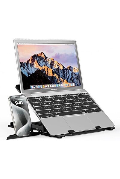 LEFAFA Laptop Stand for Desk, Adjustable Laptop Computer Stand Multi-Angle St...