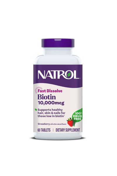 Natrol Fast Dissolve Biotin Tablets, 10,000mcg