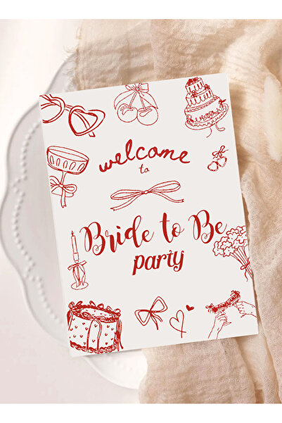 Pankart Evi Bekarlığa Veda Partisi Masa Kartı 9 Adet Bride To Be Sunum Yemek ...