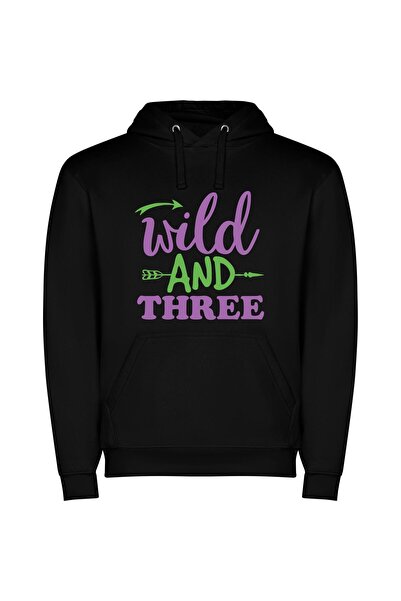 iLovePrints Wild Screen Print Spectacle Φούτερ με κουκούλα σε χρώμα Μαύρο