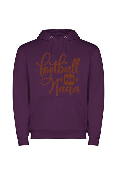 iLovePrints Mama's Gridiron Glory Φούτερ με κουκούλα σε χρώμα Μωβ